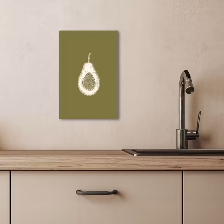 Dipinti su tela - Avocado - Minimalista - Illustrazione - Verde — 4