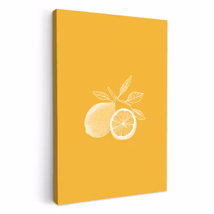 Dipinti su tela - Limoni - Illustrazione - Minimalista - Giallo — 1