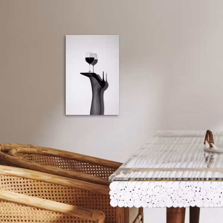 Dipinti su tela - Tacco - Vino - Minimalista - Nero — 2