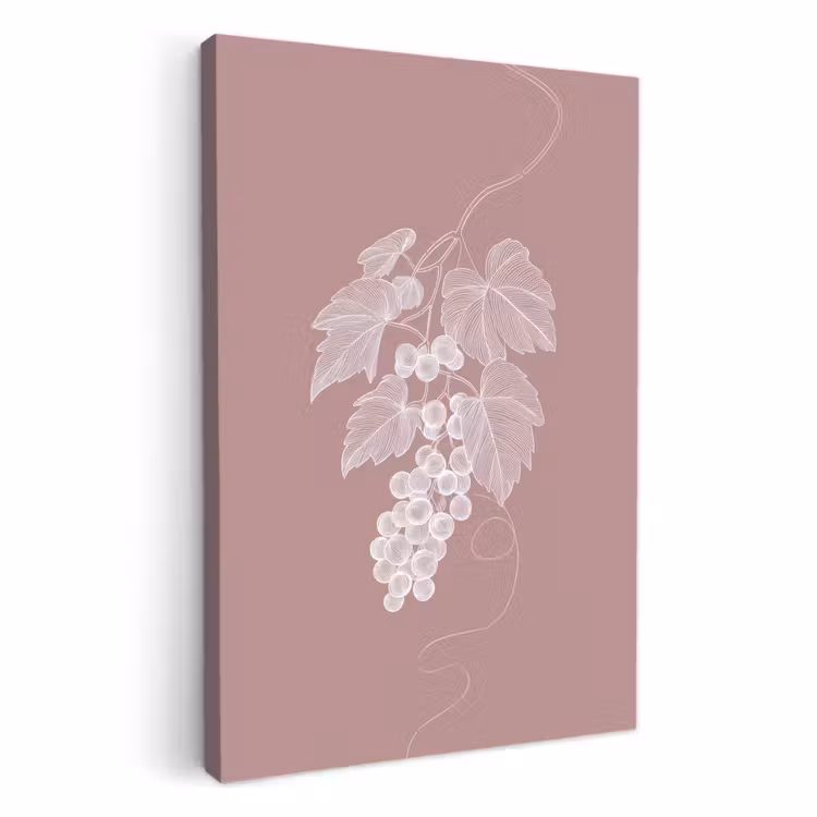 Dipinti su tela - Traliccio - Uva - Illustrazione - Foglie — 2