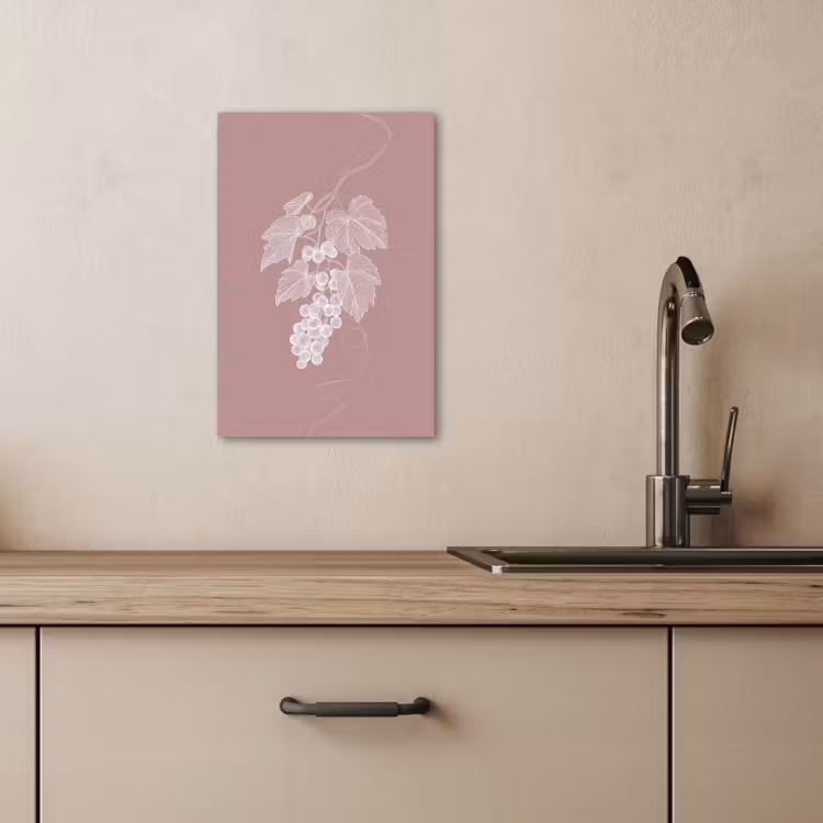 Dipinti su tela - Traliccio - Uva - Illustrazione - Foglie — 4