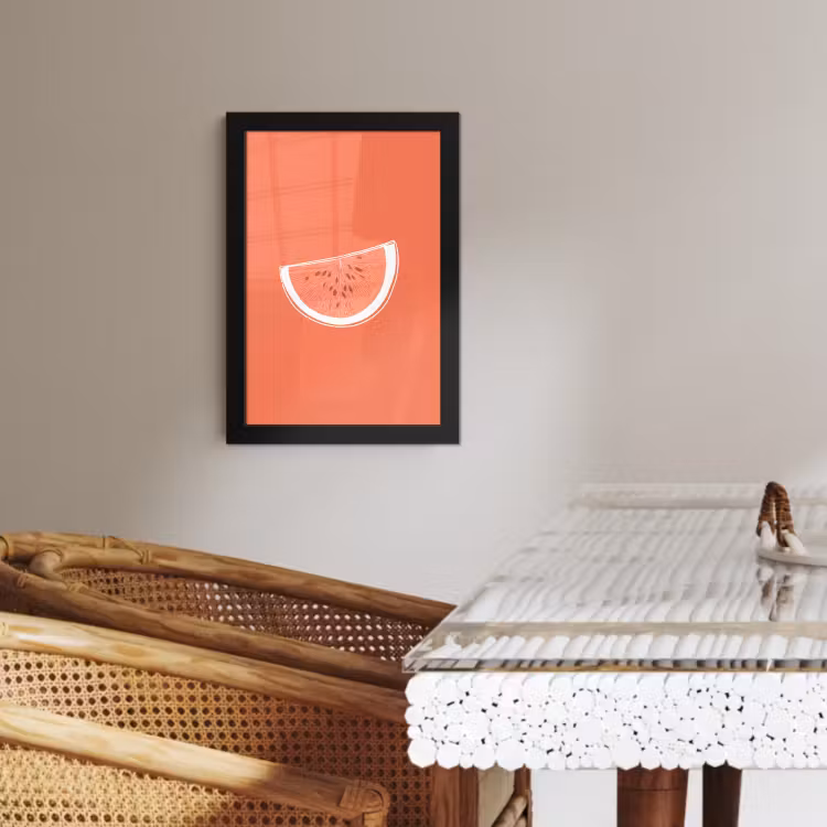 KitchenYeah - Cucina - Cornice per foto - Anguria - Linee - Rosso corallo — 2