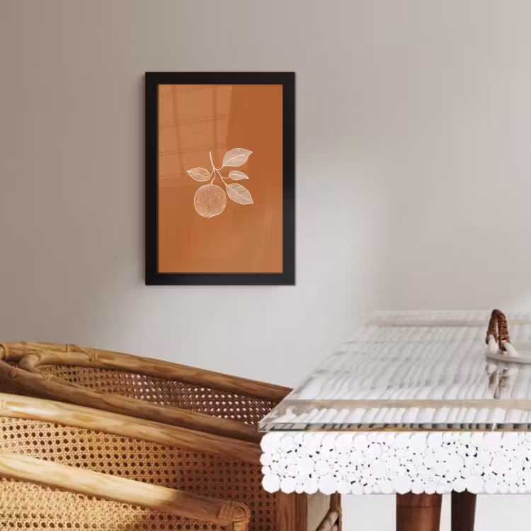 KitchenYeah - Cucina - Cornice per foto - Arancione - Disegnato - Foglie - Marrone — 2