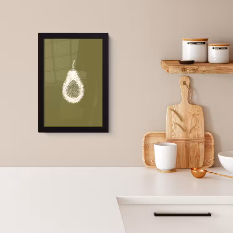 KitchenYeah - Cucina - Cornice per foto - Avocado - Minimalista - Illustrazione - Verde — 2