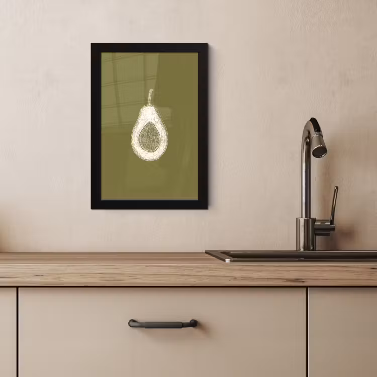 KitchenYeah - Cucina - Cornice per foto - Avocado - Minimalista - Illustrazione - Verde — 3