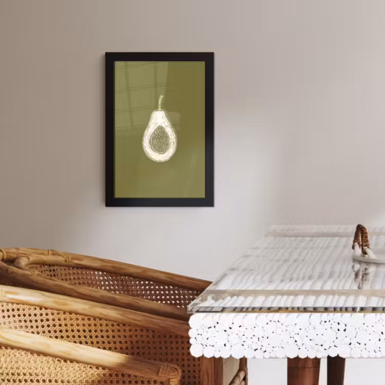 KitchenYeah - Cucina - Cornice per foto - Avocado - Minimalista - Illustrazione - Verde — 4