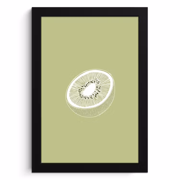 KitchenYeah - Cucina - Cornice per foto - Kiwi - Disegno a linee - Minimalista - Verde — 1