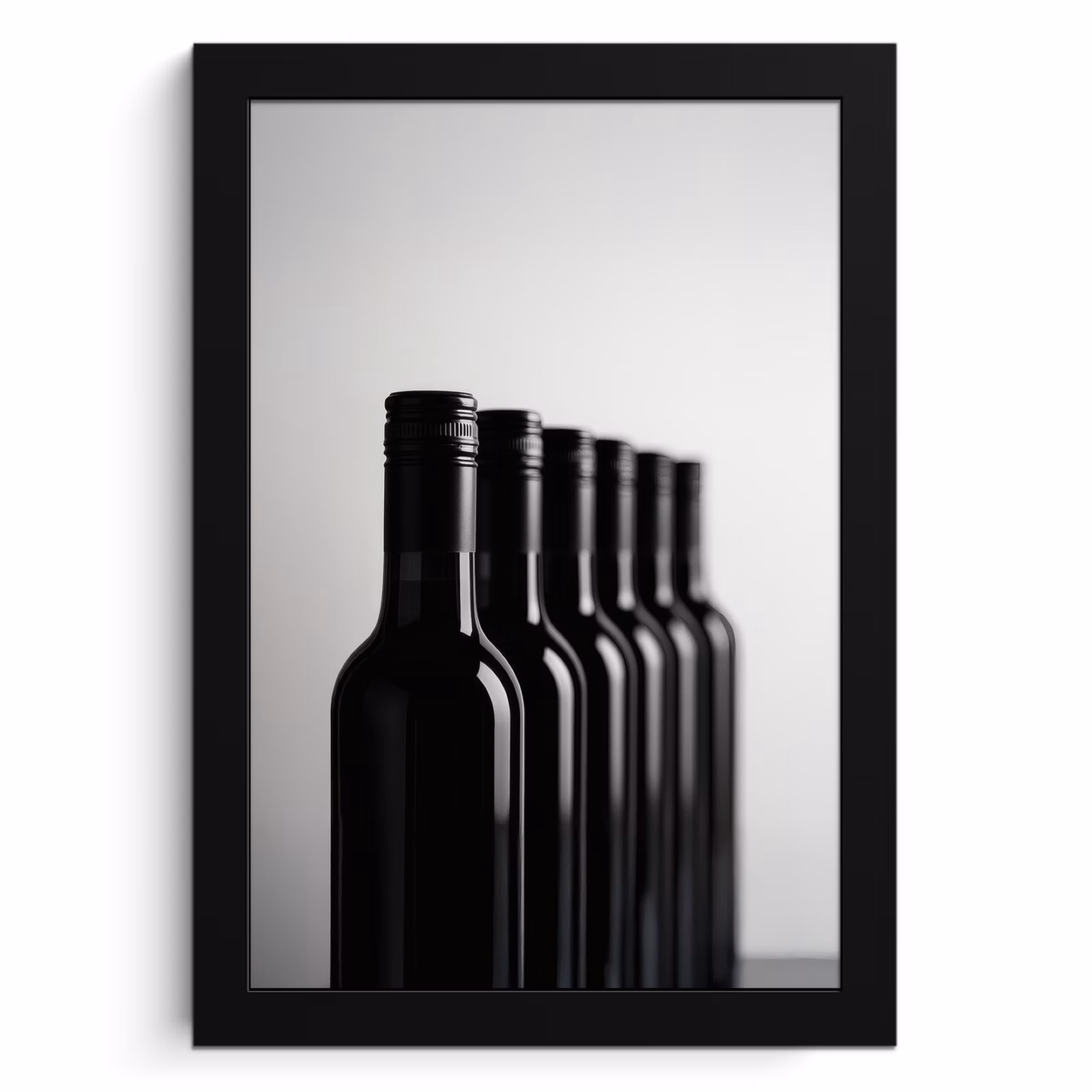 KitchenYeah - Cucina - Cornice per foto - Bottiglie di vino - Nero - Minimalista — 1