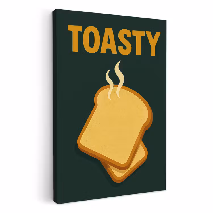 Dipinti su tela - Pane - Toast - Verde - Minimalista — 2