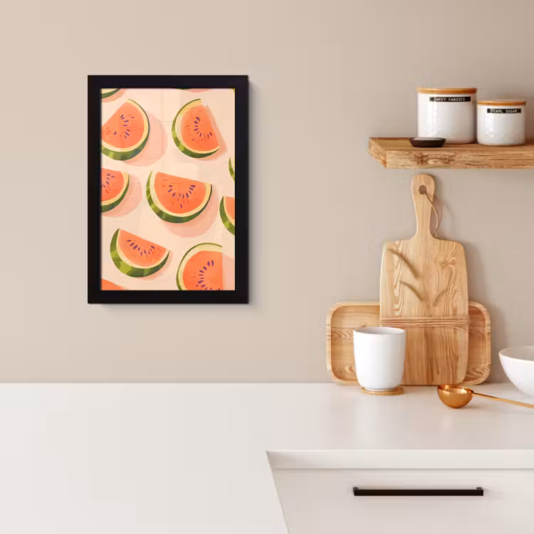 KitchenYeah - Cucina - Cornice per foto - Anguria - Fette - Semi - Rosso — 2