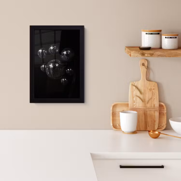 KitchenYeah - Cucina - Cornice per foto - Palline da discoteca - Minimalista - Nero — 2