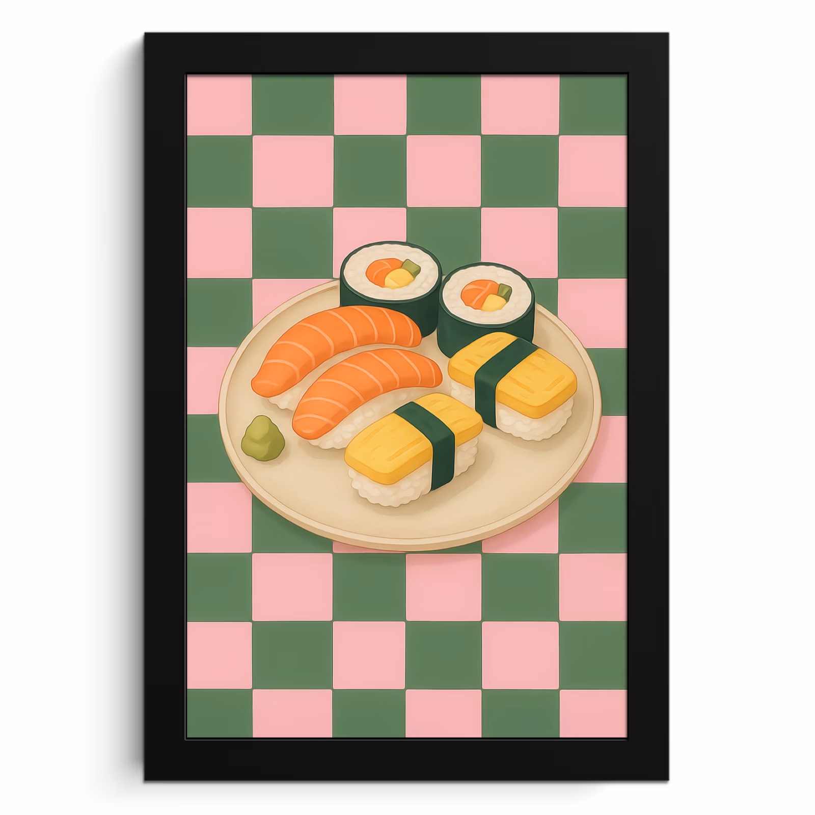 KitchenYeah - Cucina - Cornice per foto - Sushi - Piatto - Bloccato - Verde — 1
