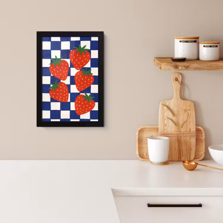 KitchenYeah - Cucina - Cornice per foto - Bloccato - Blu - Fragola — 2