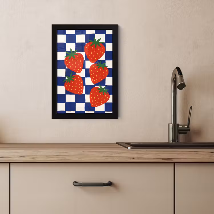 KitchenYeah - Cucina - Cornice per foto - Bloccato - Blu - Fragola — 3