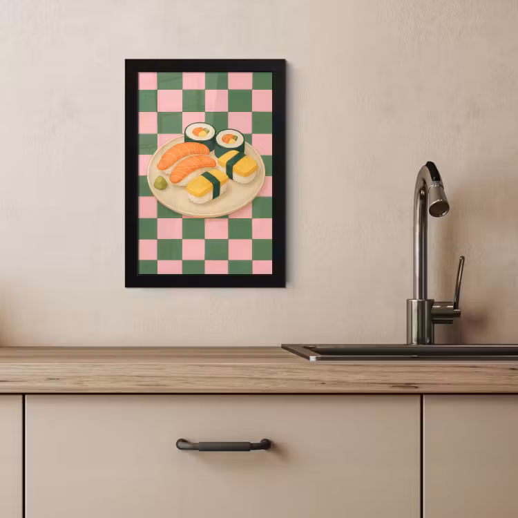 KitchenYeah - Cucina - Cornice per foto - Sushi - Piatto - Bloccato - Verde — 4