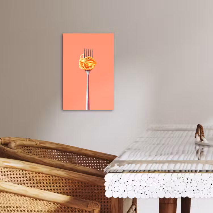 Dipinti su tela - Forchetta - Spaghetti - Artistico - Rosa — 4
