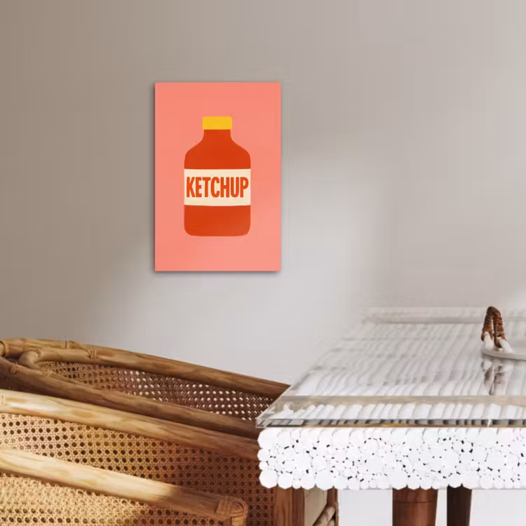 Dipinti su tela - Ketchup - Bottiglia - Rosso - Minimalista — 4