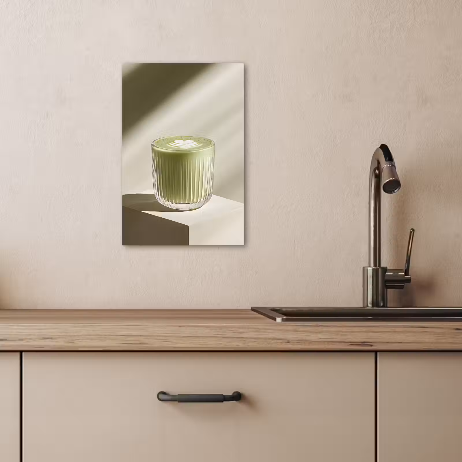 KitchenYeah - Cucina - Tela - Matcha - Vetro - Verde - Minimalista — 1