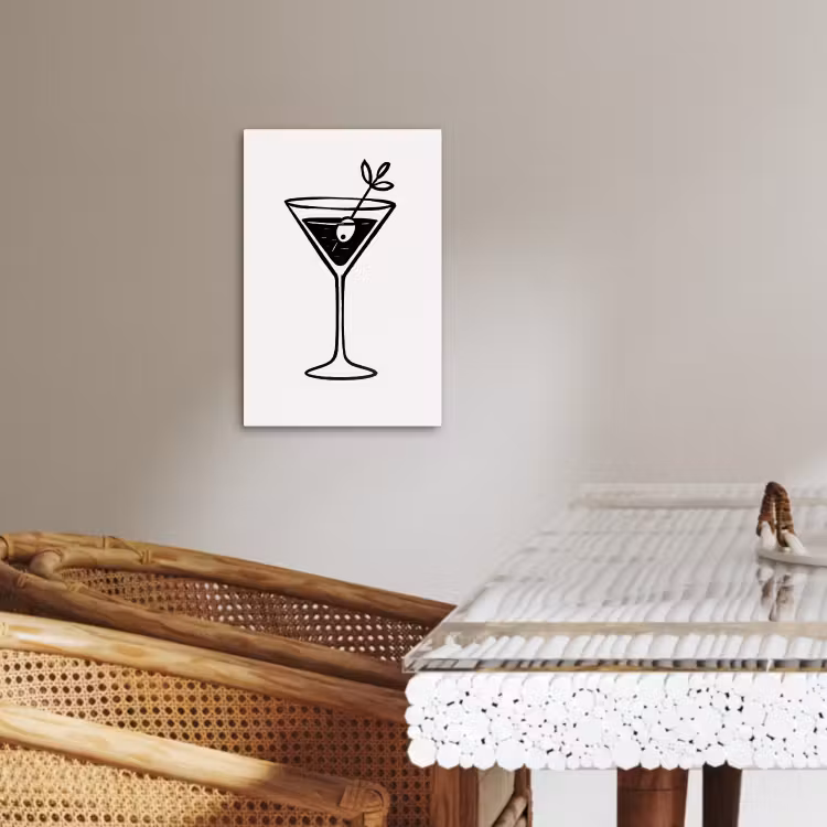 Dipinti su tela - Cocktail - Vetro - Oliva - Minimalista — 2