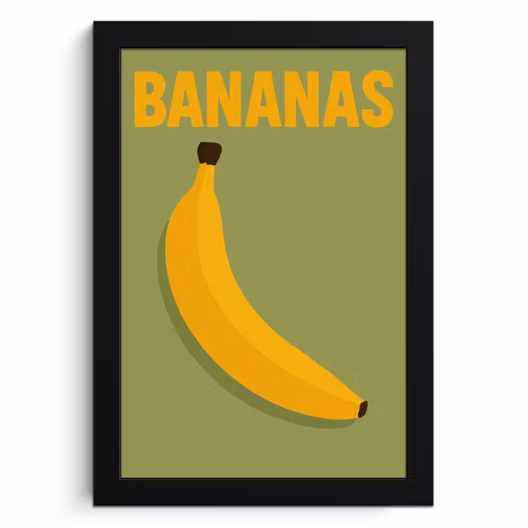 KitchenYeah - Cucina - Cornice per foto - Banana - Minimalista - Giallo — 1