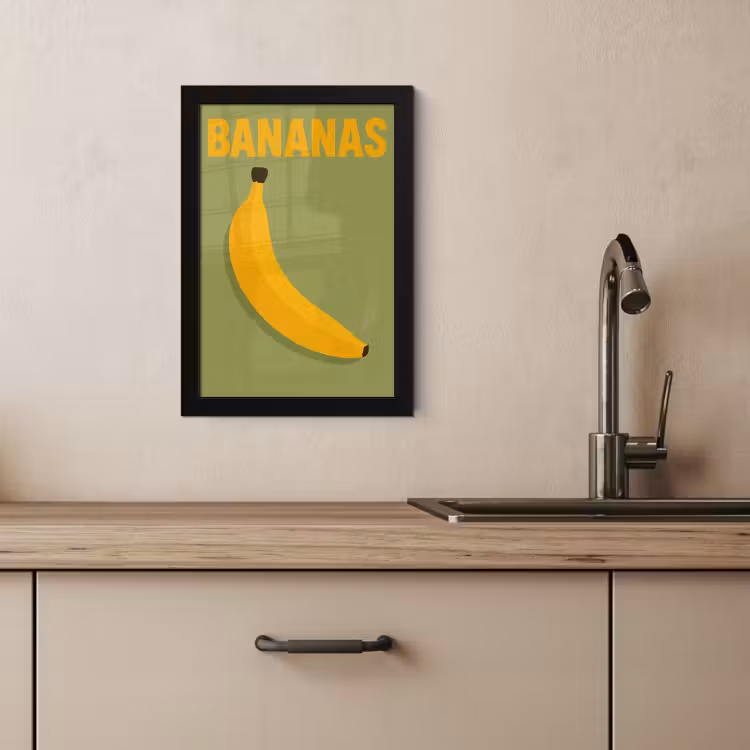 KitchenYeah - Cucina - Cornice per foto - Banana - Minimalista - Giallo — 2