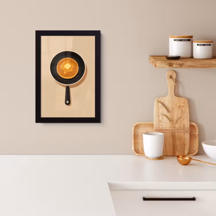 KitchenYeah - Cucina - Cornice per foto - Pancake - Padella - Burro - Minimalista — 4