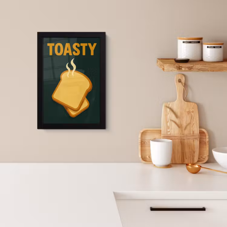 KitchenYeah - Cucina - Cornice per foto - Pane - Toast - Verde - Minimalista — 3