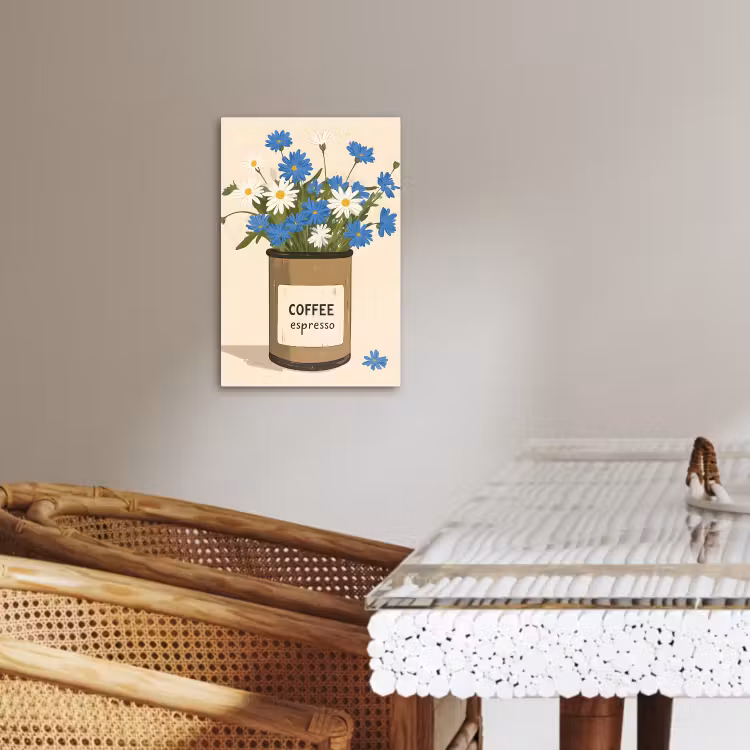 KitchenYeah - Cucina - Tela - Caffè - Latta - Minimalista - Fiori — 4