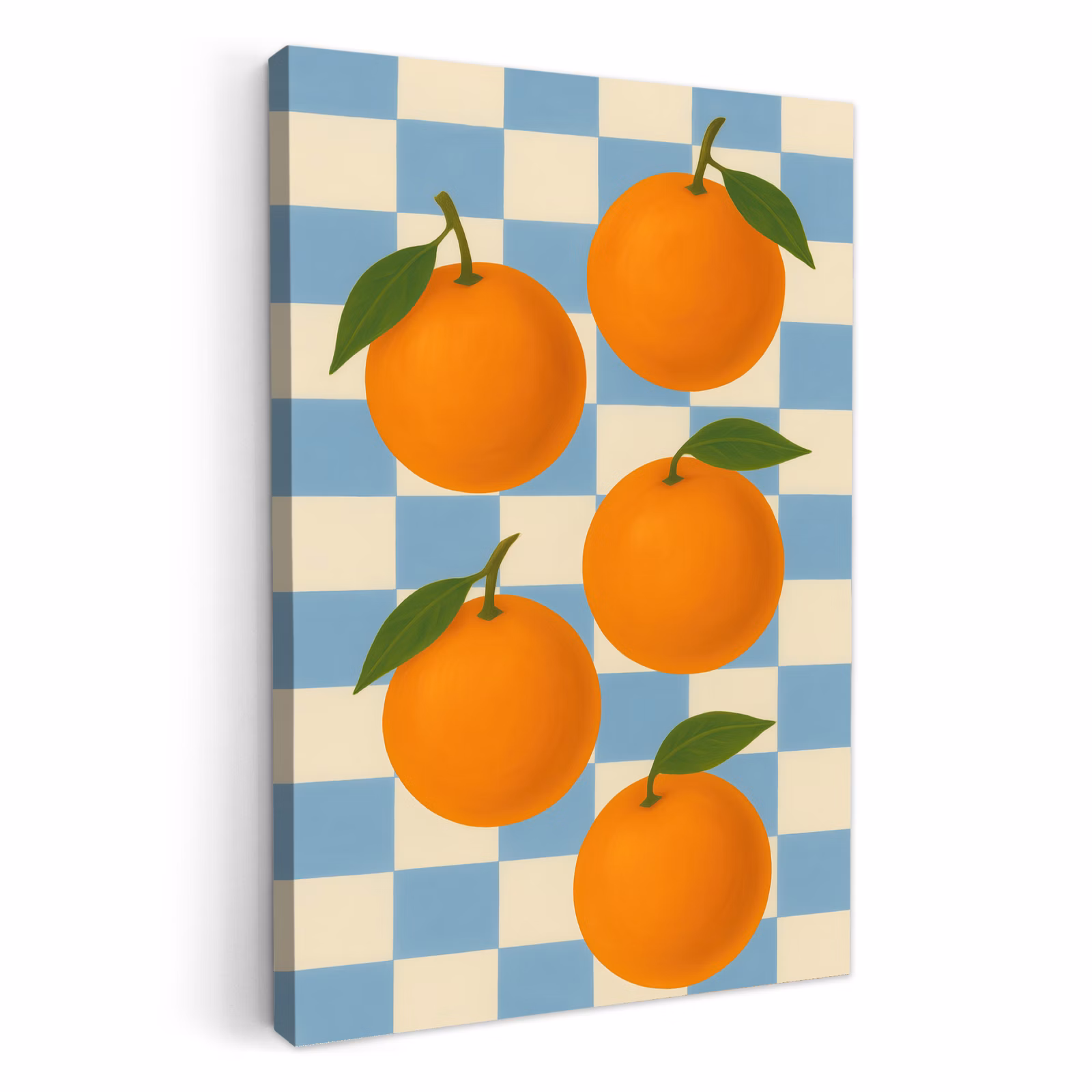 Dipinti su tela - Arance - Foglie - Bloccato - Blu — 1