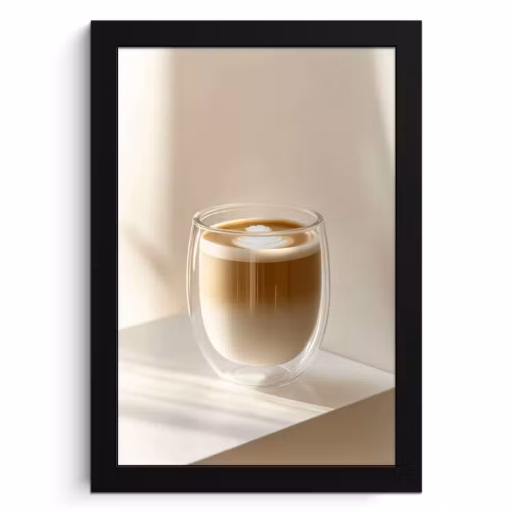 Cornice per foto - Tazza - Latte - Minimalista - Ombra — 1