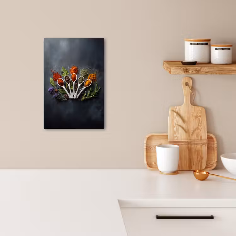 KitchenYeah - Cucina - Tela - Cucchiai - Bianco - Polvere - Spezie — 3