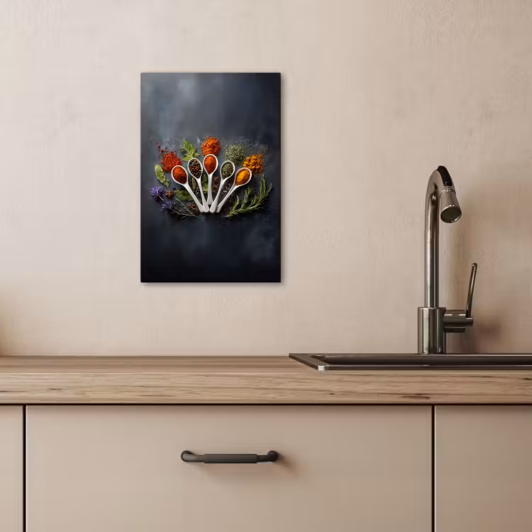 KitchenYeah - Cucina - Tela - Cucchiai - Bianco - Polvere - Spezie — 4