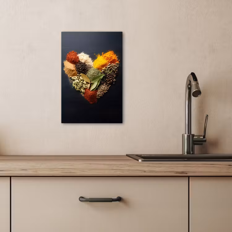 KitchenYeah - Cucina - Tela - Spezie - Miscela - Forma di cuore - Nero — 3