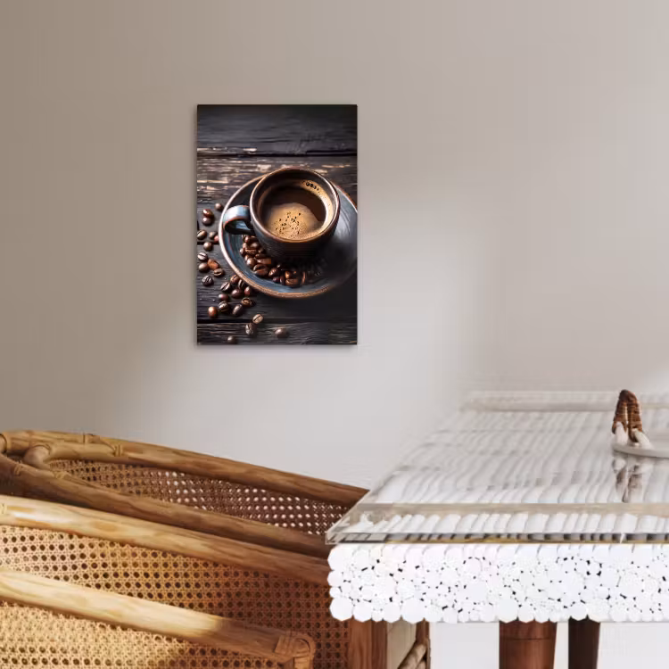 KitchenYeah - Cucina - Tela - Tazza - Caffè - Legno - Chicchi — 2