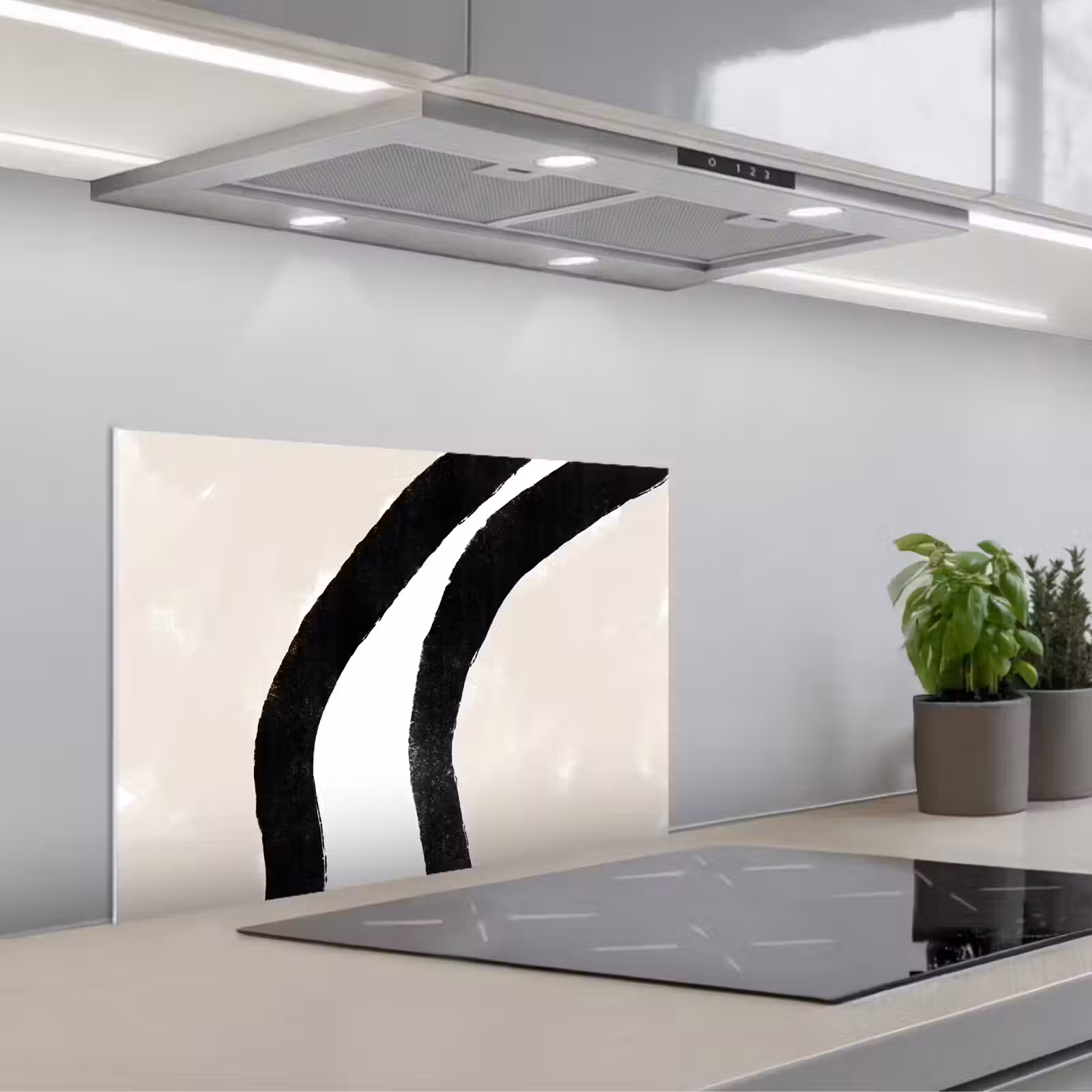 Paraschizzi cucina - Astratto - Linea - Design - Pastello — 1