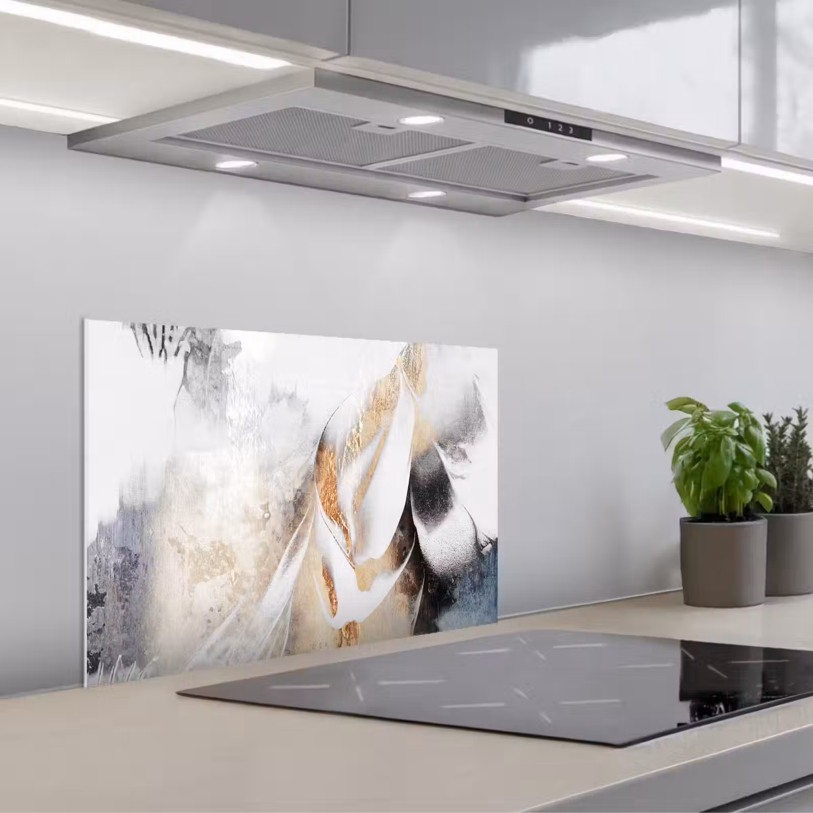 Paraschizzi cucina - Astratto - Oro - Design - Luxe — 1