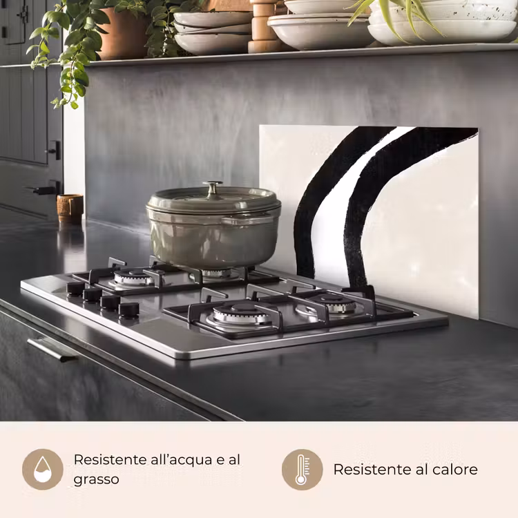 Paraschizzi cucina - Astratto - Linea - Design - Pastello — 2