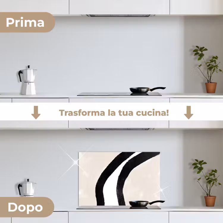 Paraschizzi cucina - Astratto - Linea - Design - Pastello — 7