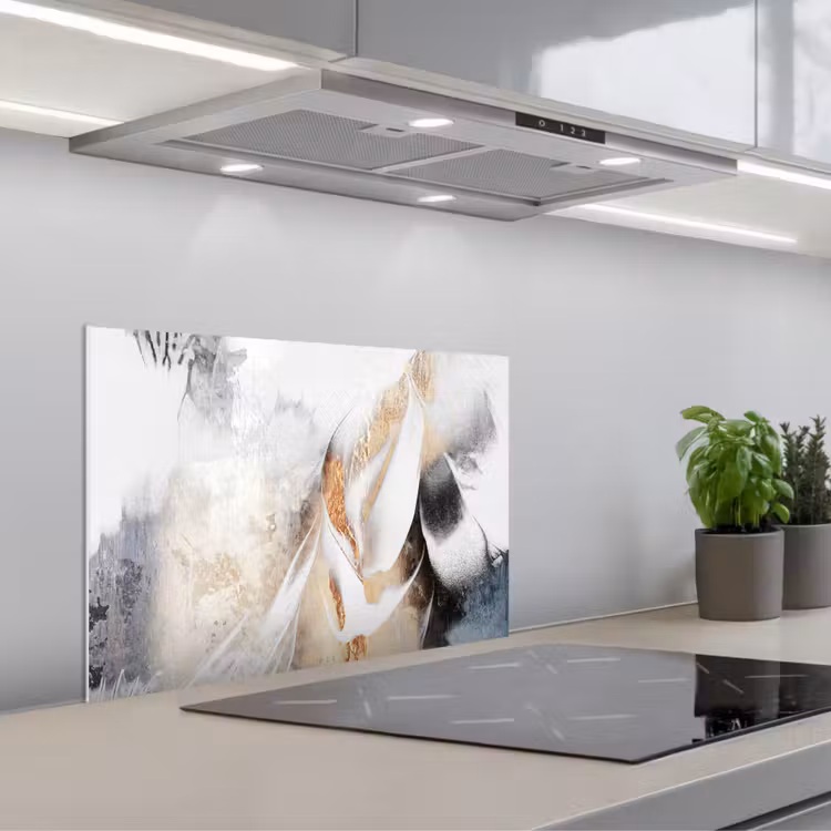 Paraschizzi cucina - Astratto - Oro - Design - Luxe — 1