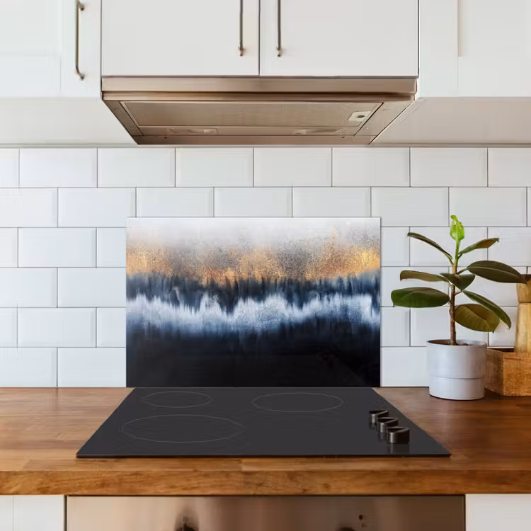 Paraschizzi cucina - Astratto - Oro - Lusso - Blu — 3