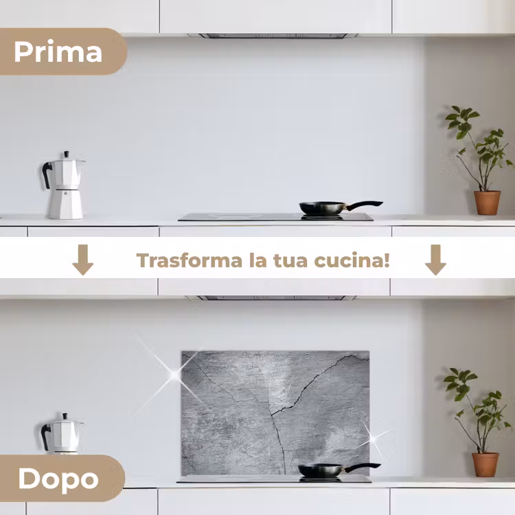 Paraschizzi cucina - Calcestruzzo - Grigio - Crepe — 7