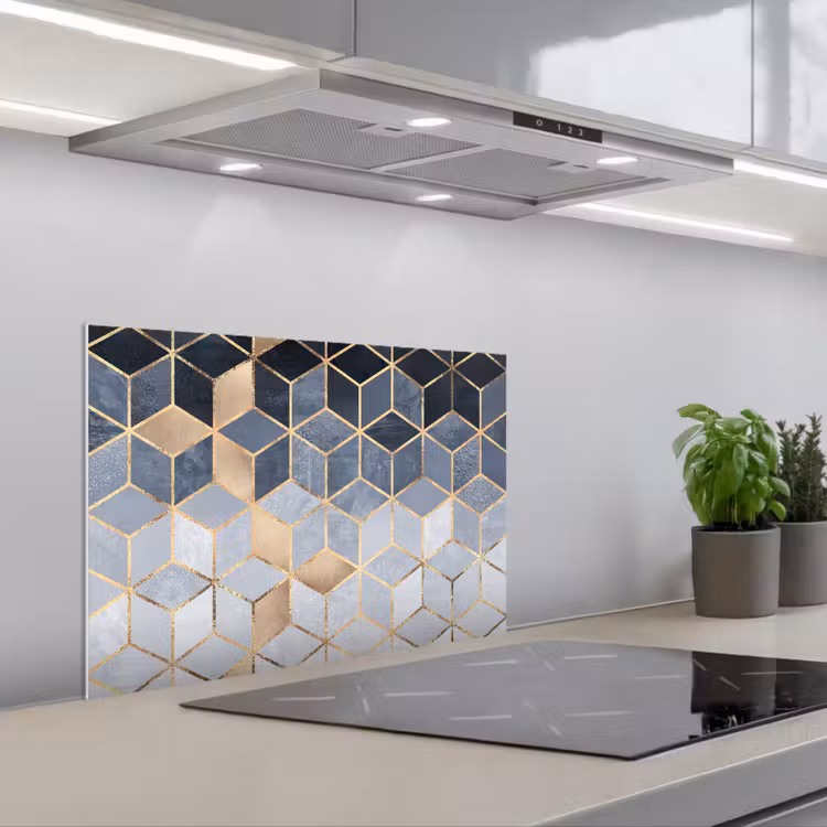 Paraschizzi cucina - Cubo - Oro - Modelli — 1