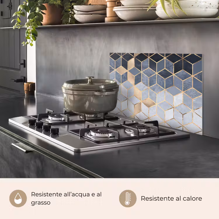 Paraschizzi cucina - Cubo - Oro - Modelli — 2
