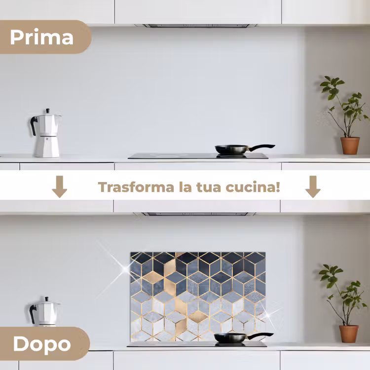 Paraschizzi cucina - Cubo - Oro - Modelli — 7