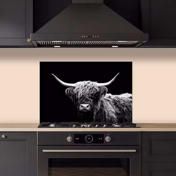 Paraschizzi cucina - Highlander scozzese - Mucca - Nero - Bianco - Animali — 5