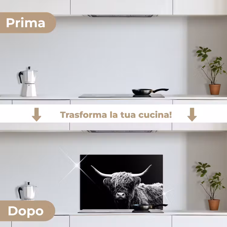 Paraschizzi cucina - Highlander scozzese - Mucca - Nero - Bianco - Animali — 7