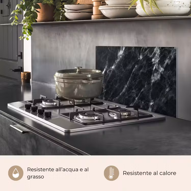 Paraschizzi cucina - Marmo - Nero - Lusso — 2