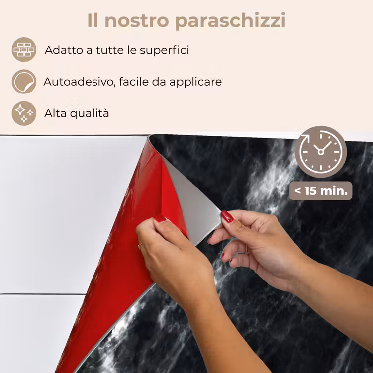 Paraschizzi cucina - Marmo - Nero - Lusso — 4
