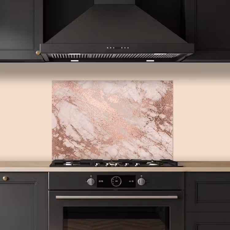 Paraschizzi cucina - Marmo - Rosa - Lusso - Look marmoreo - Glitter - Design — 5