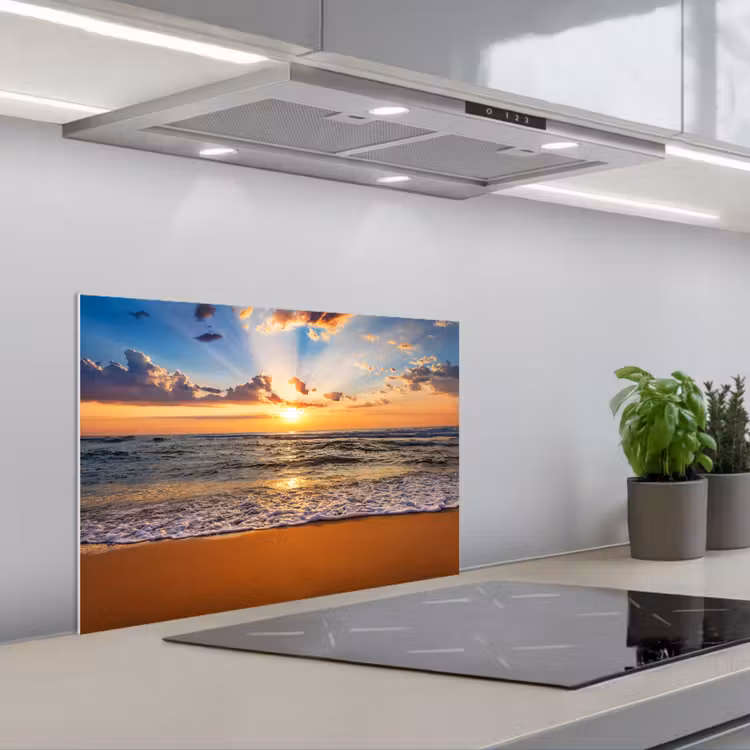 Paraschizzi cucina - Spiaggia - Tramonto - Mare - Nuvole - Orizzonte — 1